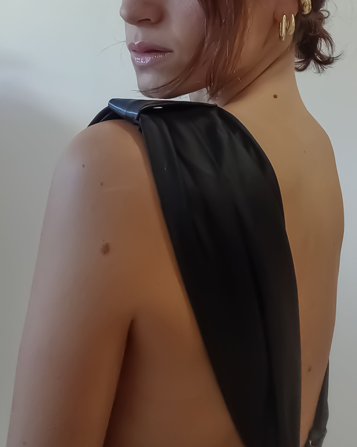 Abito Nero Drappeggiato