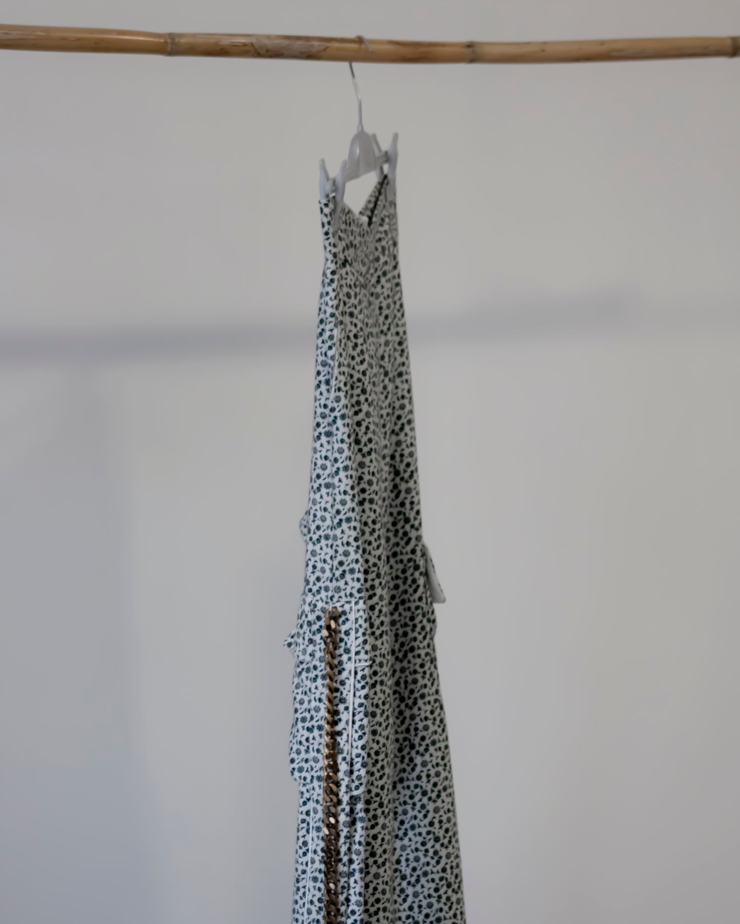 Pantaloni Cargo Gabardine Floreale