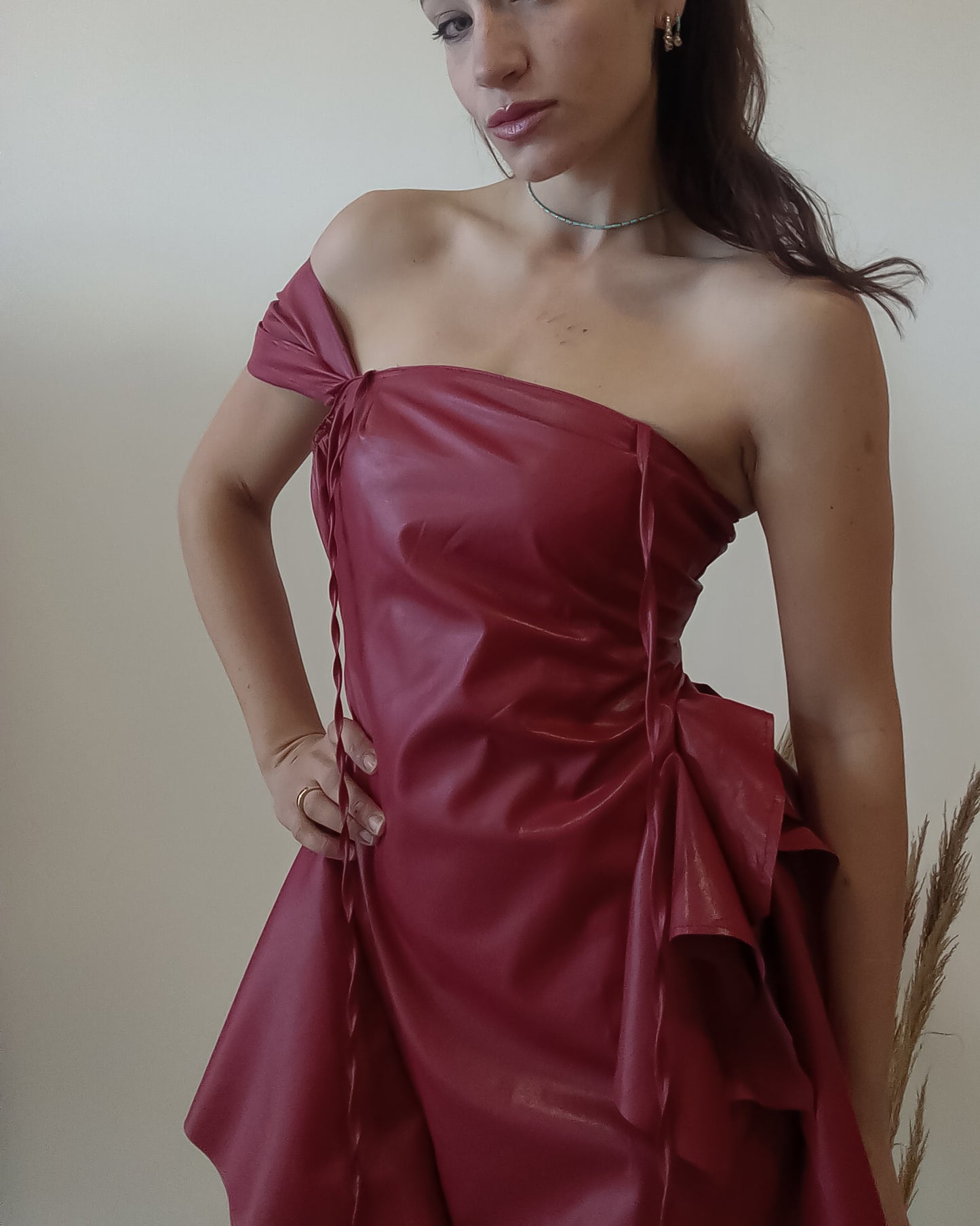 Abito Ruches Similpelle