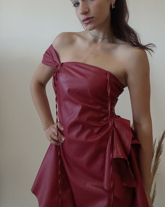 Abito Ruches Similpelle