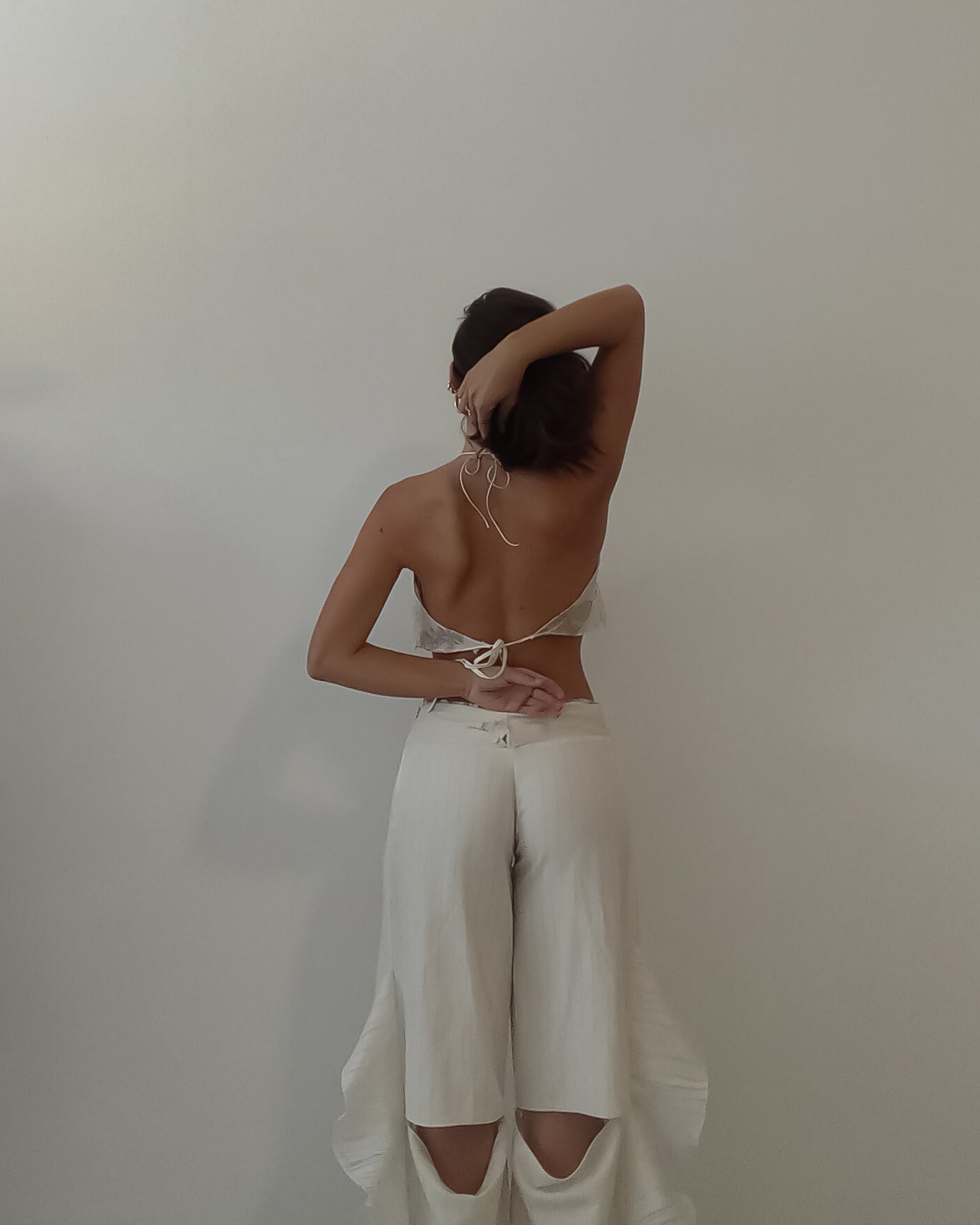 Pantaloni White Flared