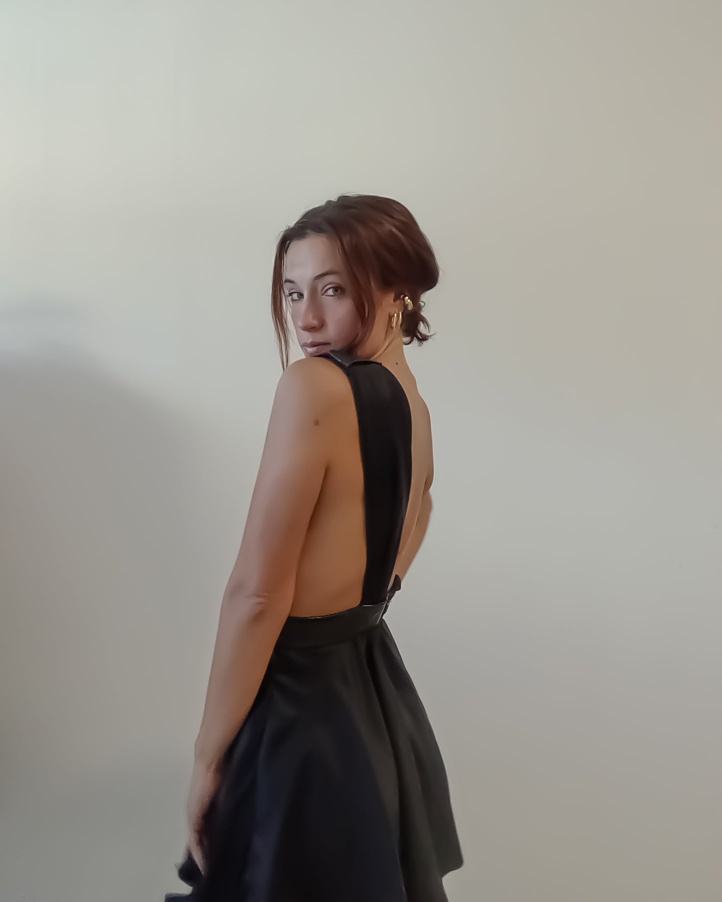 Abito Nero Drappeggiato