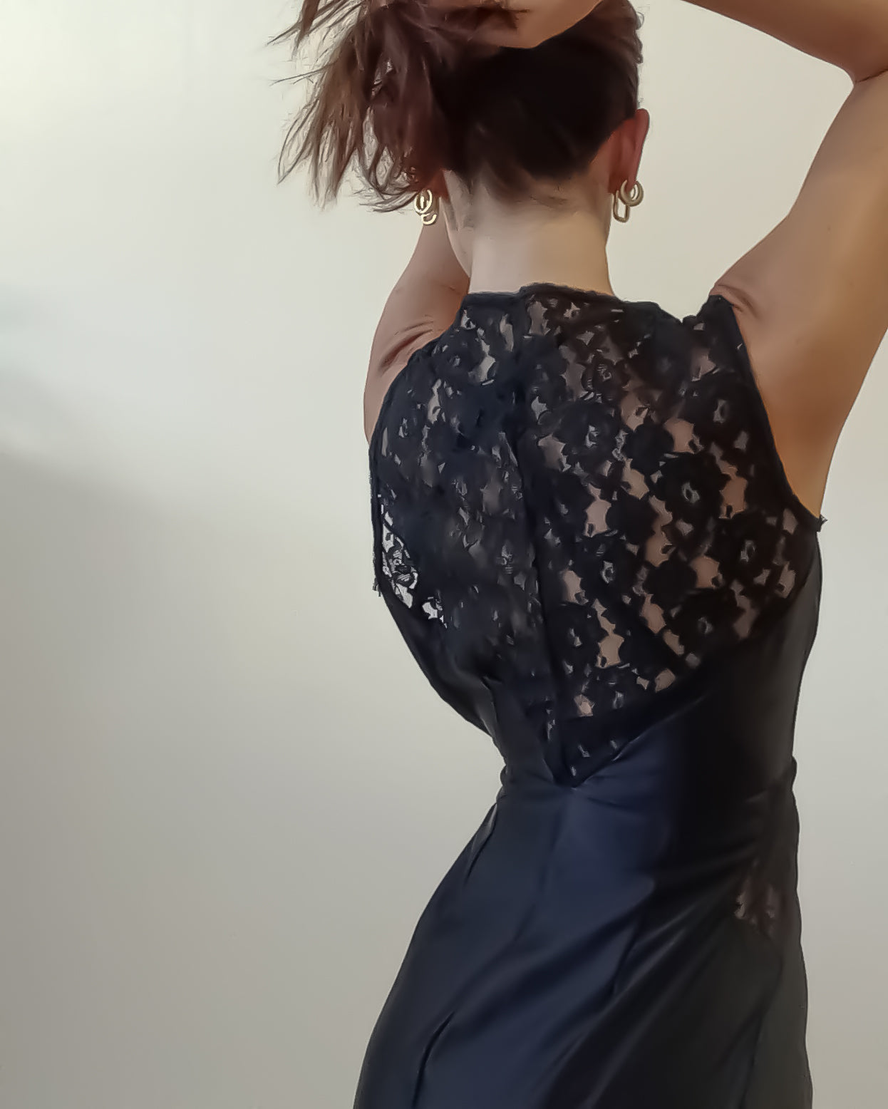 Mini abito pizzo nero