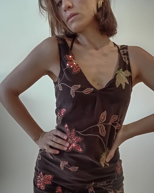 Abito Velluto Ricami